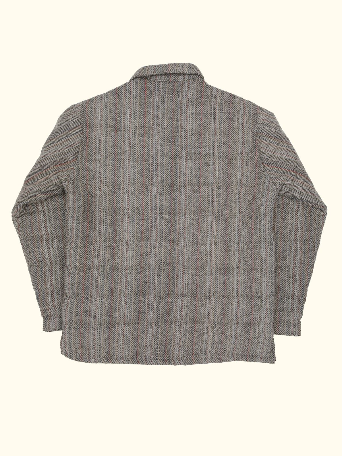 radiant upcycled wool puffer jacket in light grey