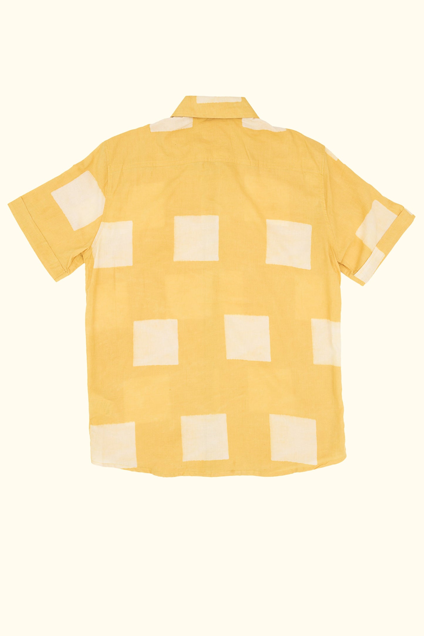 jaal hand-printed shirt in yellow