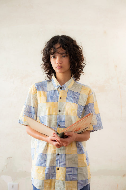 dabu hand-printed shirt