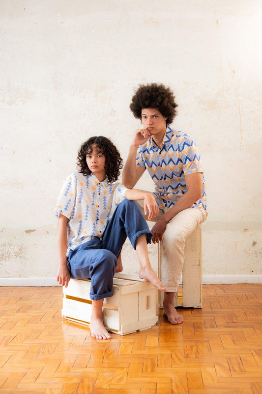 zulu hand-printed shirt
