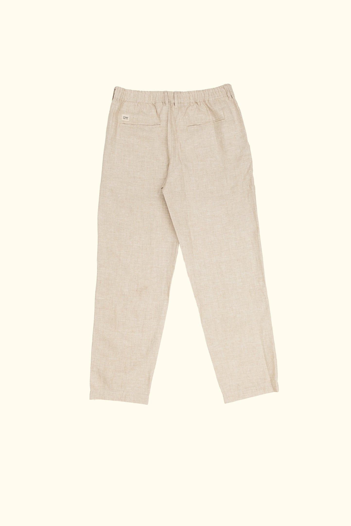 rishi linen trousers in beige