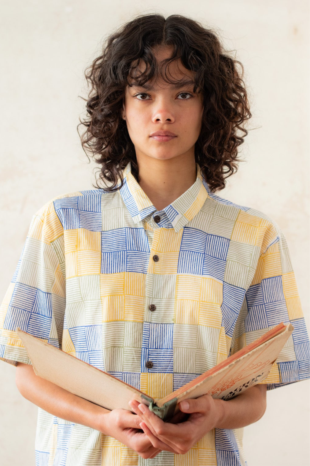 dabu hand-printed shirt