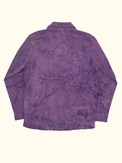 velvet hand-dyed corduroy jacket in purple