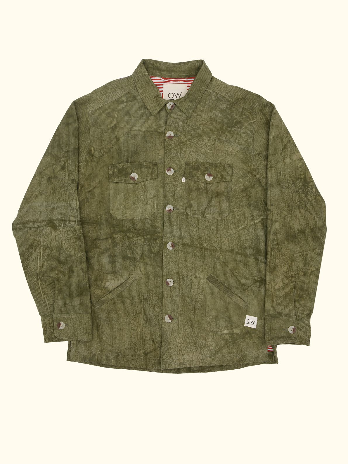 opal hand-dyed corduroy jacket in green