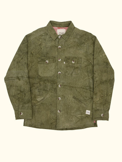 opal hand-dyed corduroy jacket in green