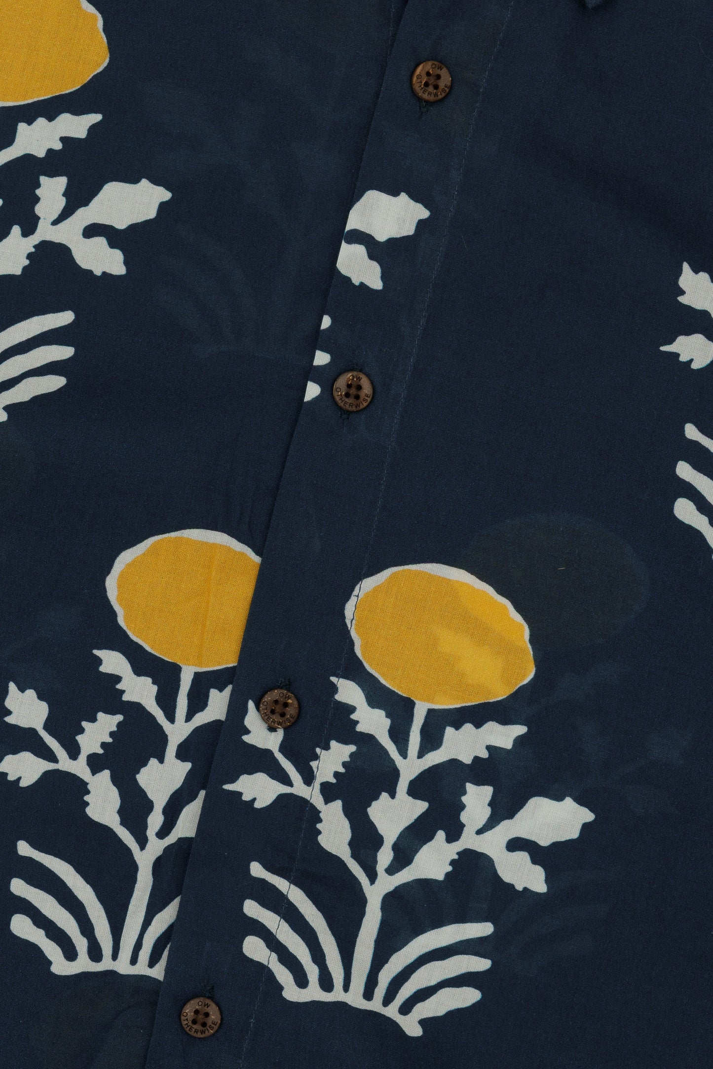 kavi hand-printed long sleeve shirt in blue