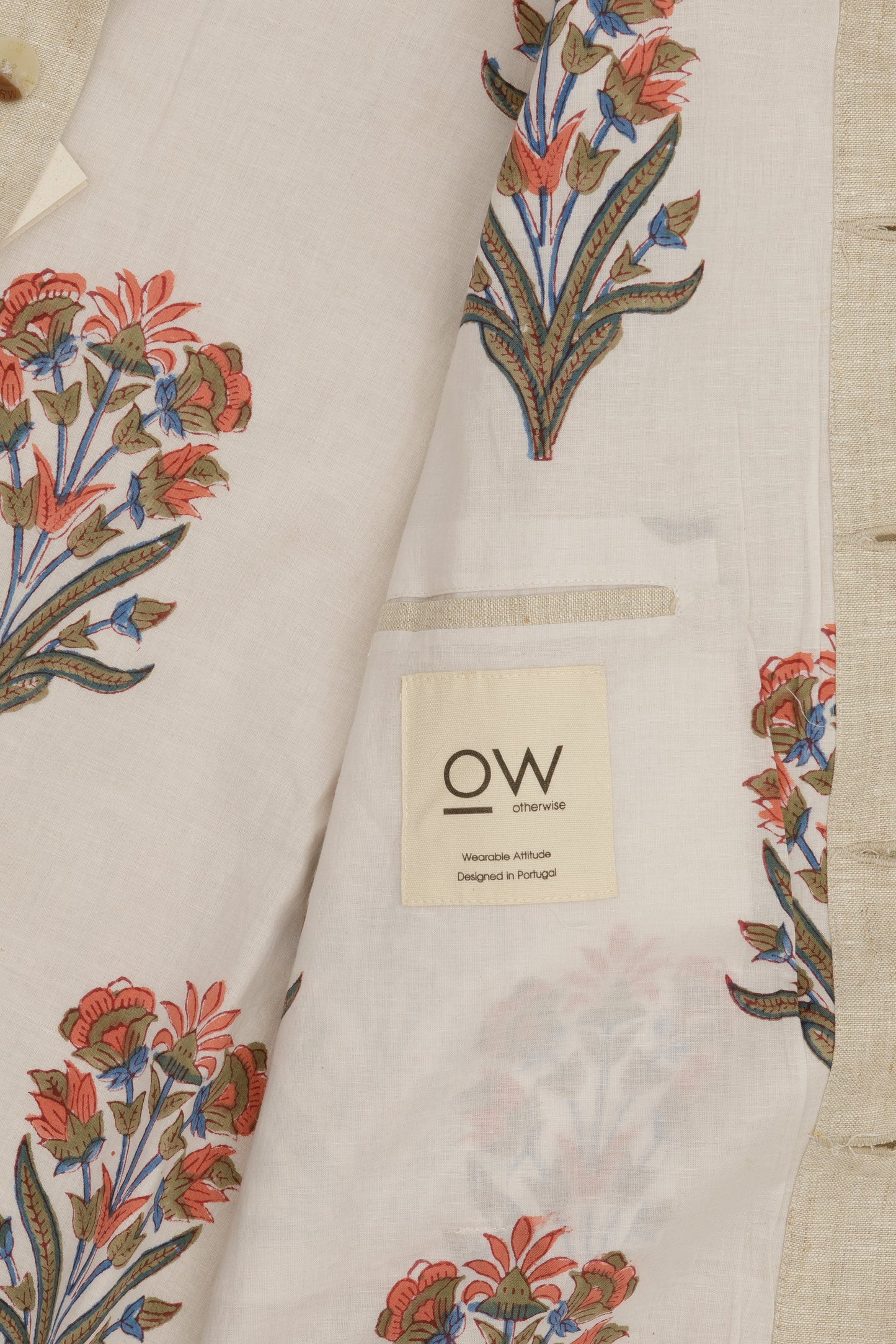 jiva linen jacket in beige