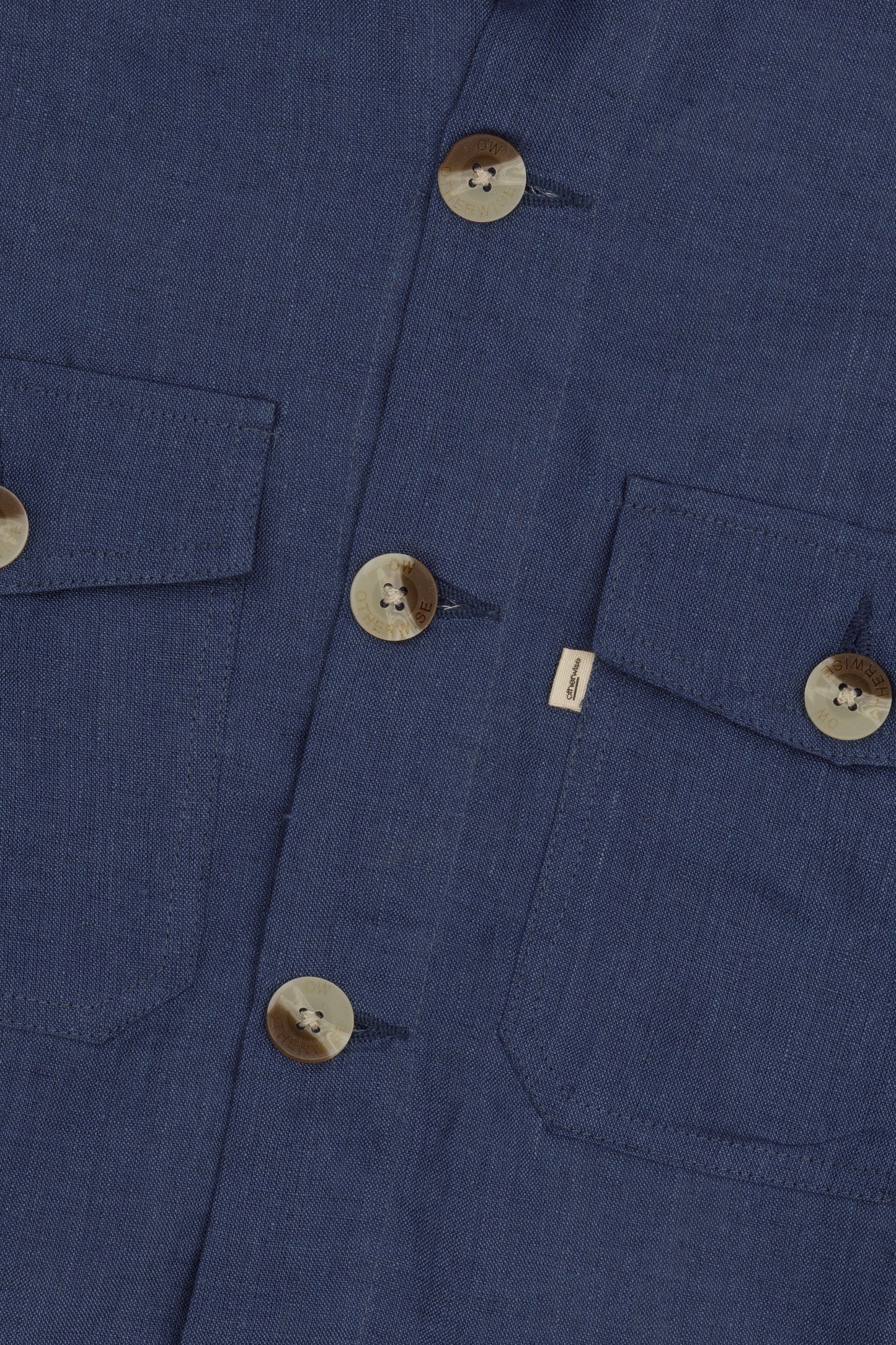 rudra linen jacket in dark blue