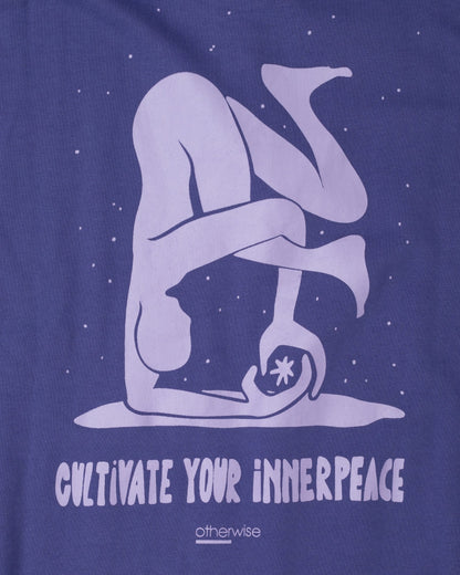 cultivate your inner peace sweatshirt in blue