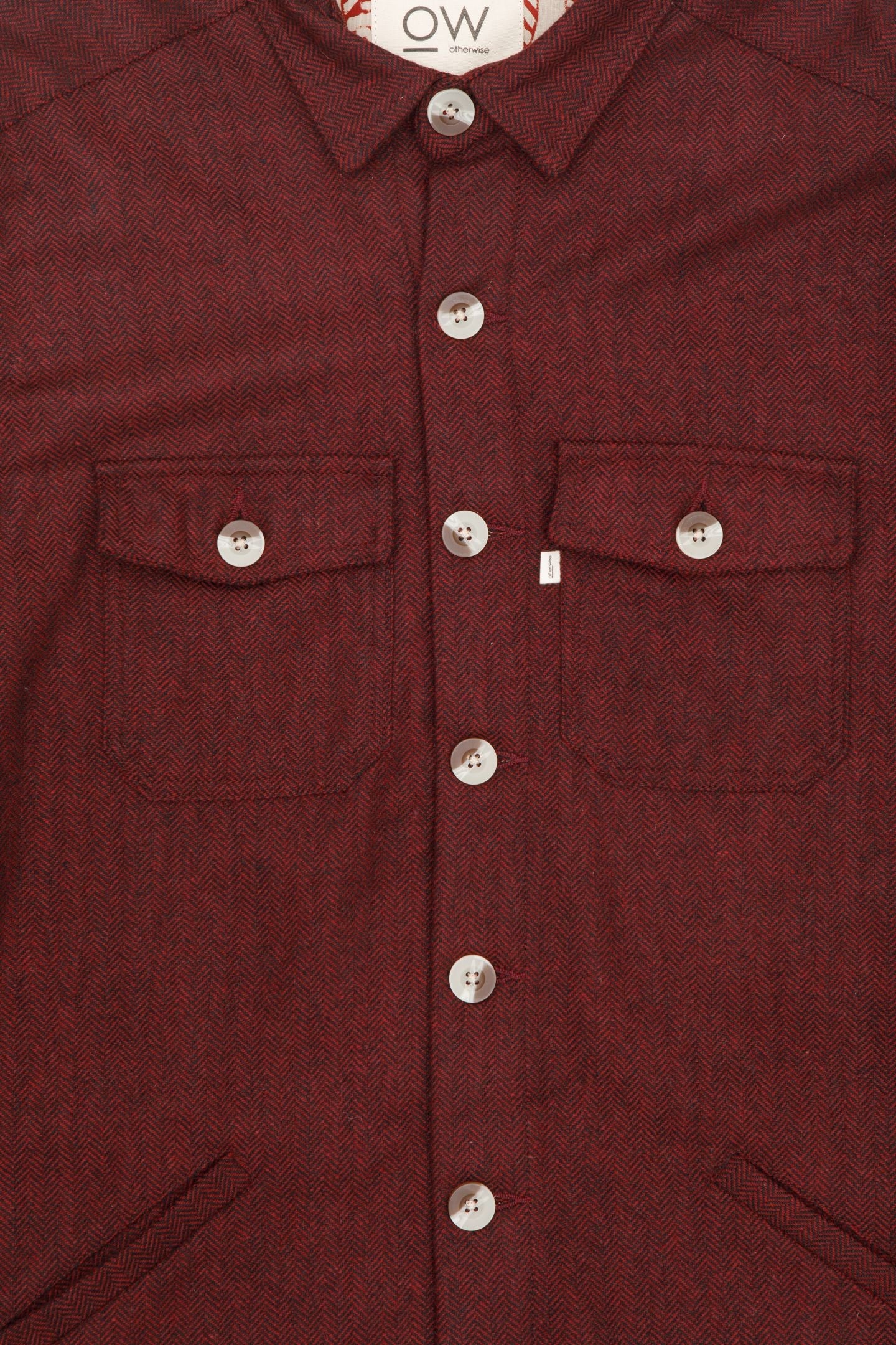 zephyr upcycled wool jacket in red