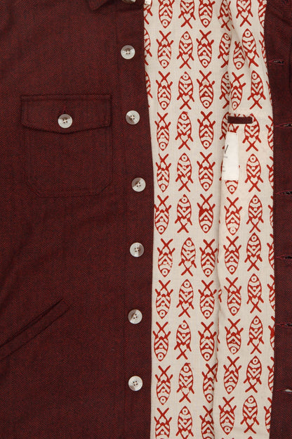 zephyr upcycled wool jacket in red