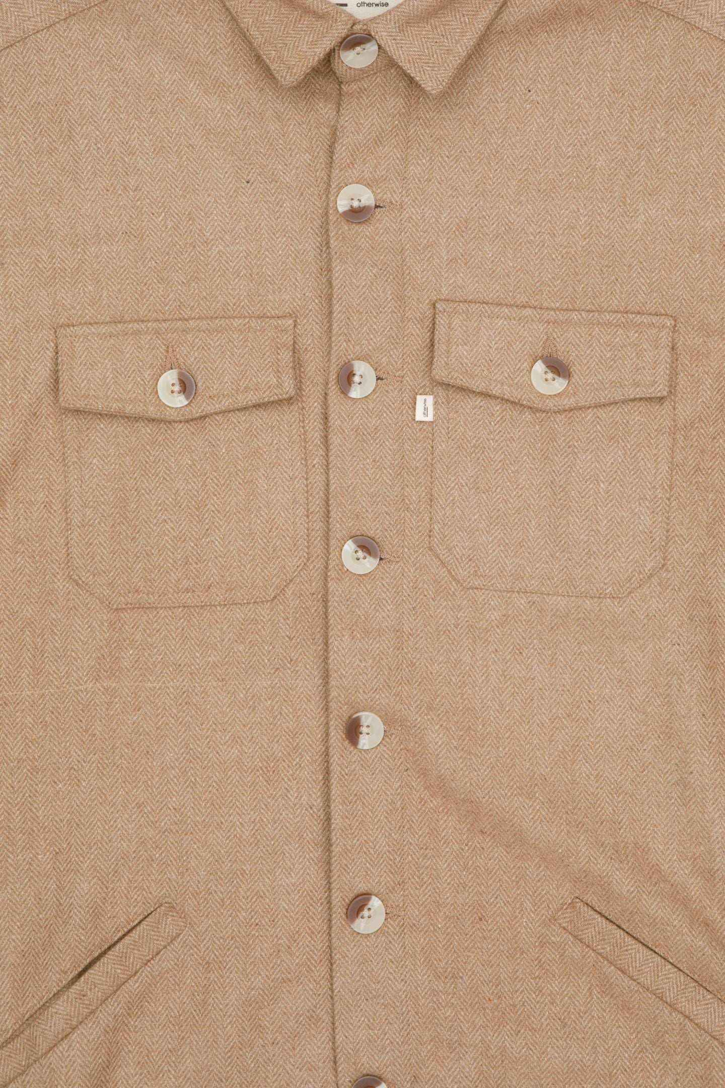 sable upcycled wool jacket in beige