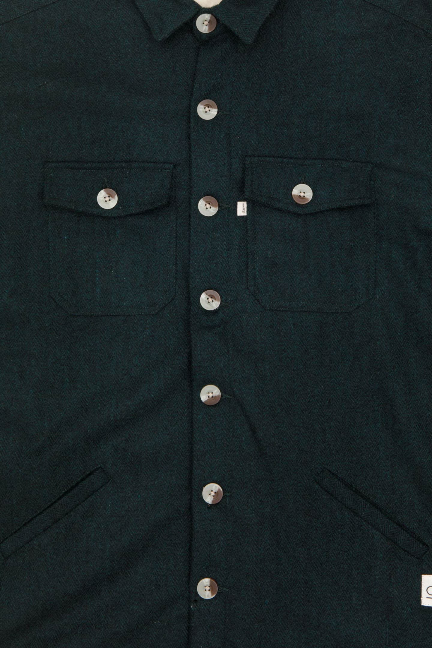 cobalt upcycled wool jacket in green