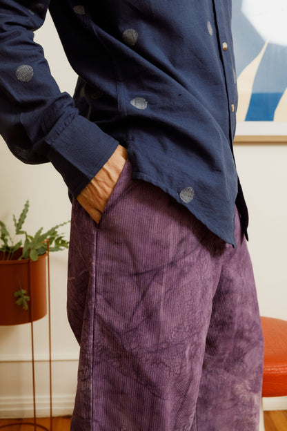 velvet hand-dyed corduroy trousers