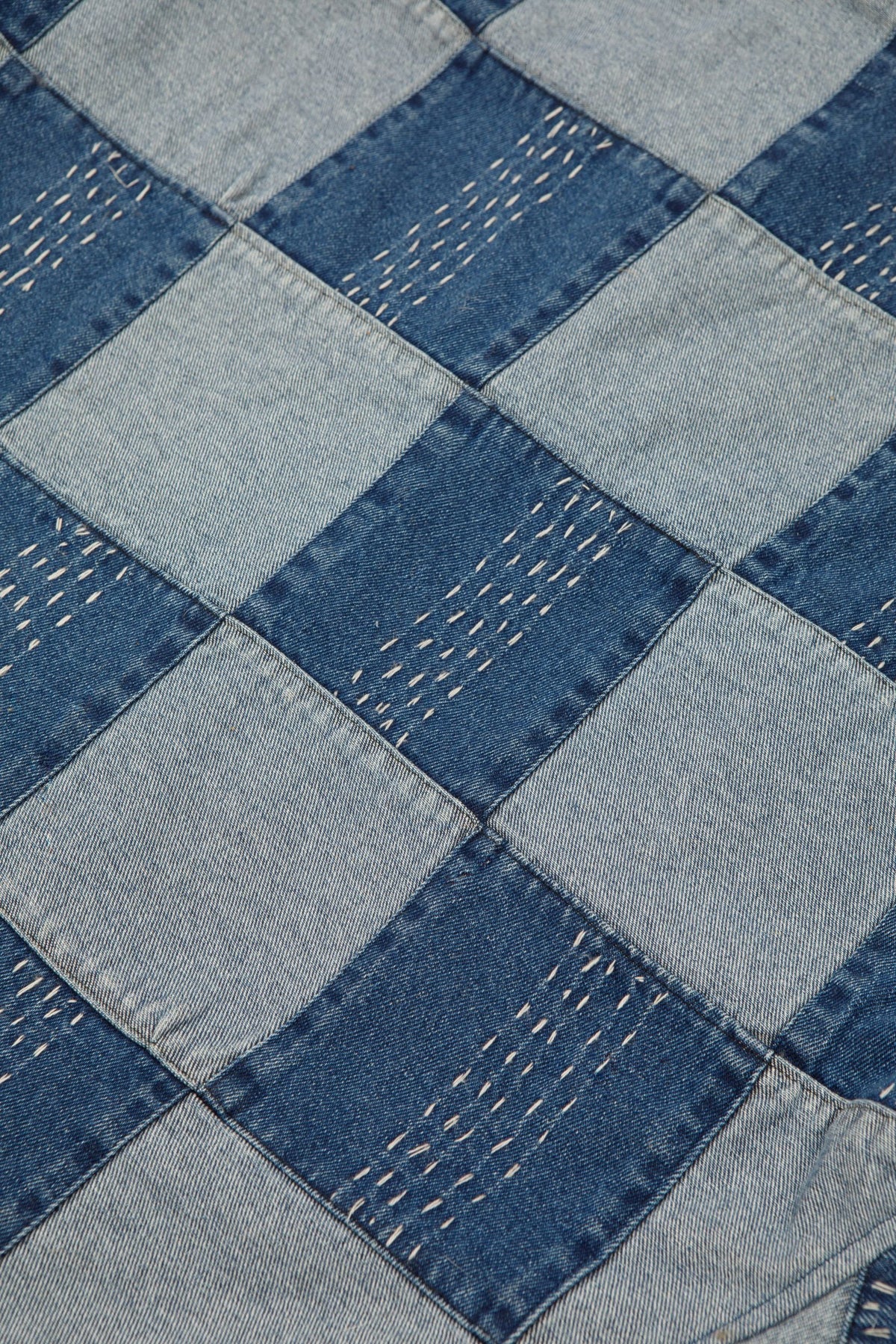 echo denim patchwork jacket