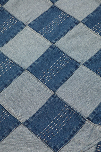 echo denim patchwork jacket
