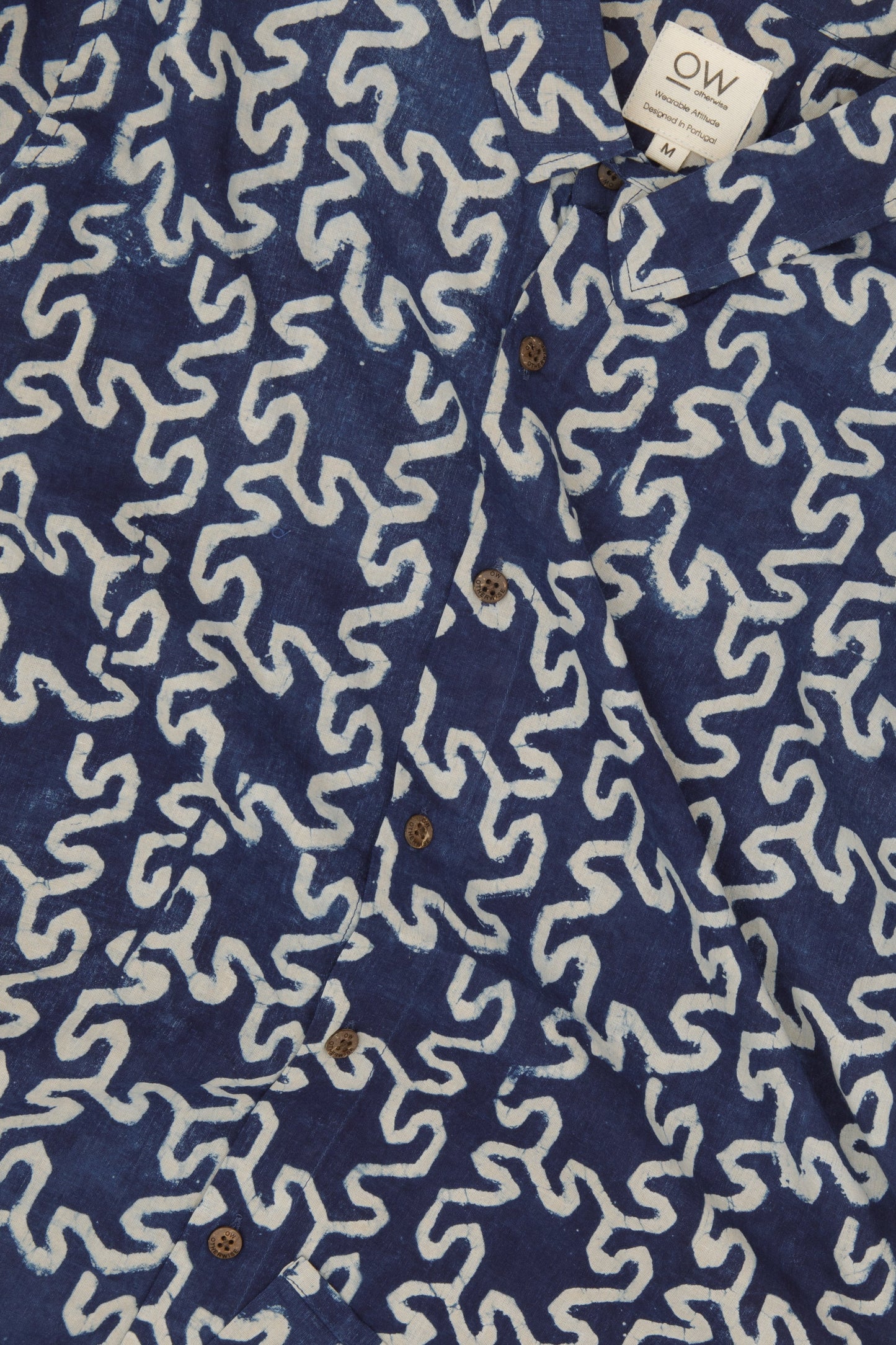 buti hand-printed shirt in blue