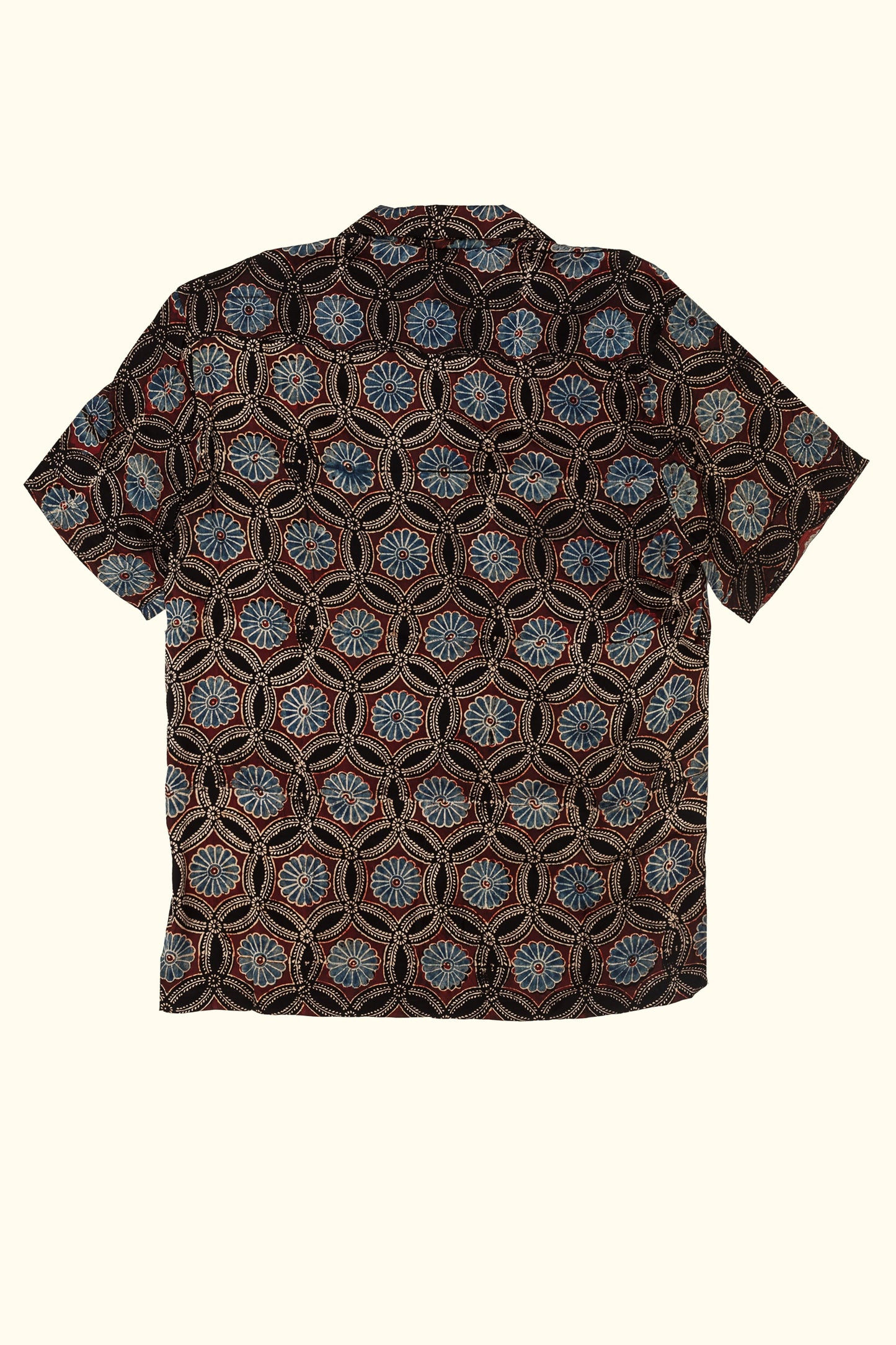 adorn satin hand-printed shirt