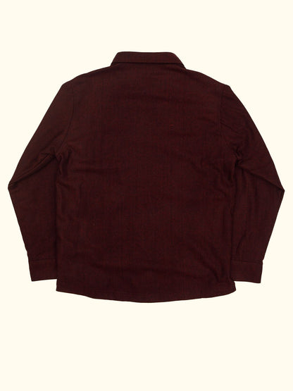 zephyr upcycled wool jacket in red