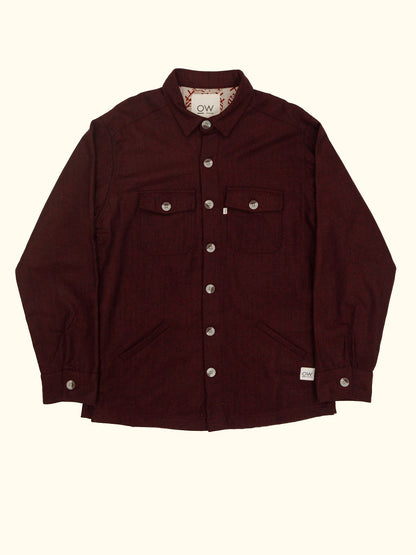 zephyr upcycled wool jacket in red