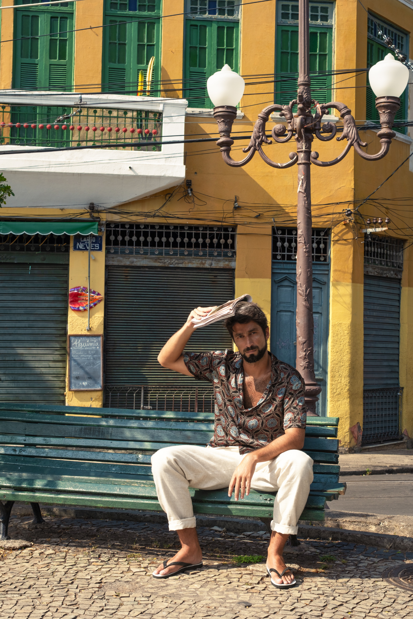adorn satin hand-printed shirt