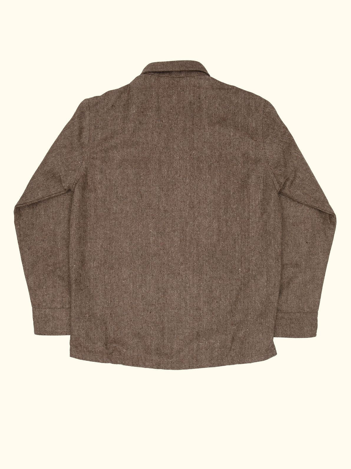 onyx wool overshirt in brown