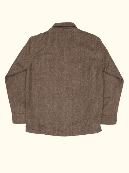 onyx wool overshirt in brown