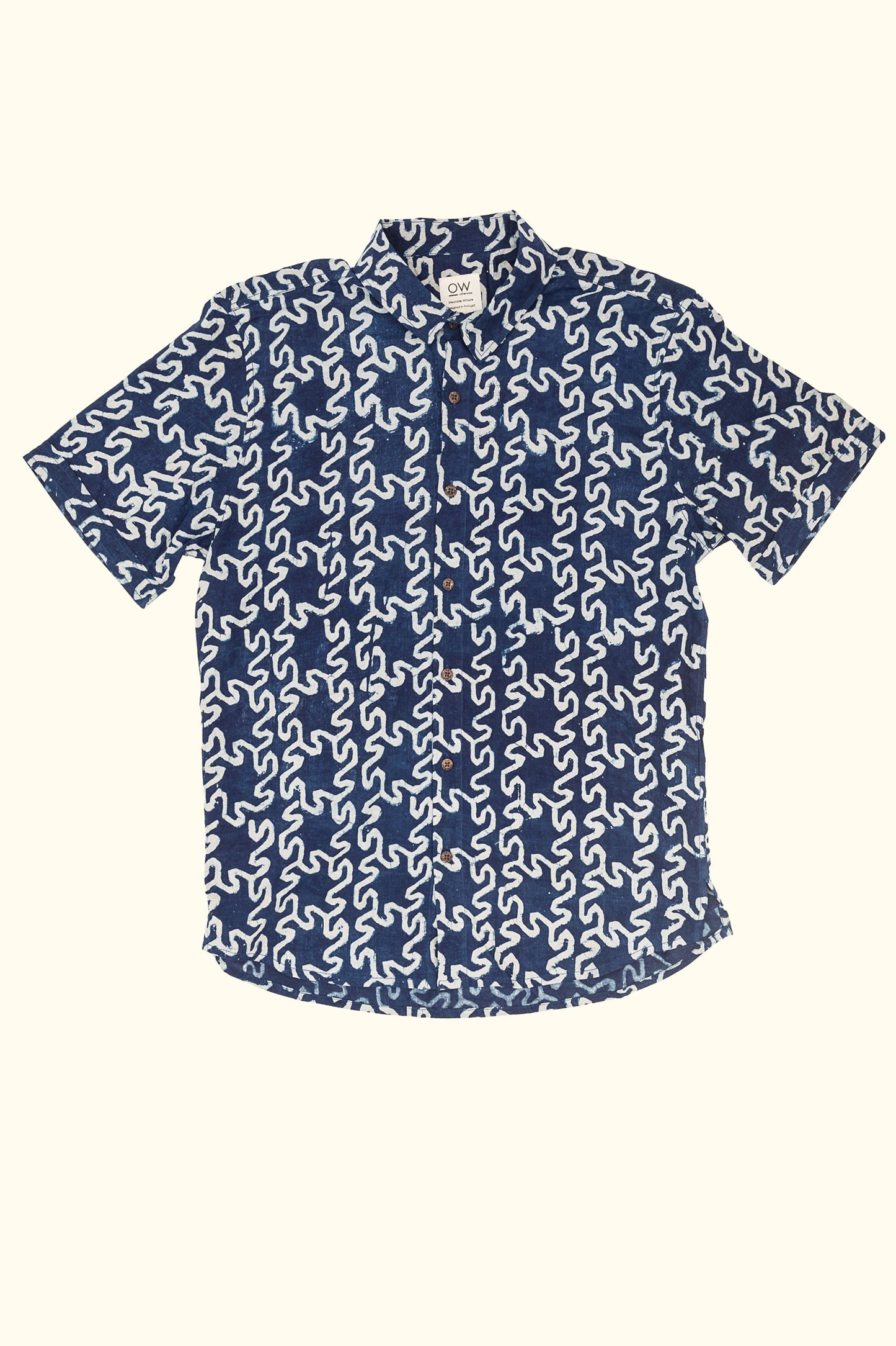 buti hand-printed shirt in blue