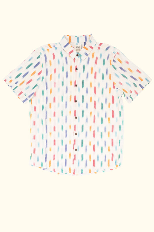 weave hand-woven short sleeve shirt