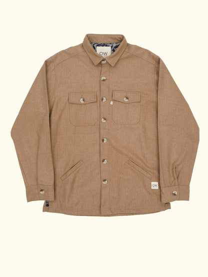 sable upcycled wool jacket in beige