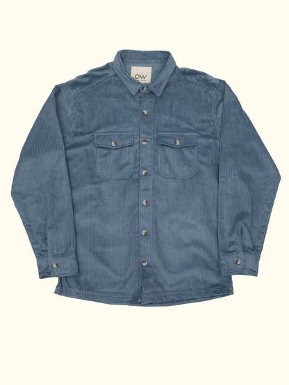 dusk corduroy overshirt in light blue