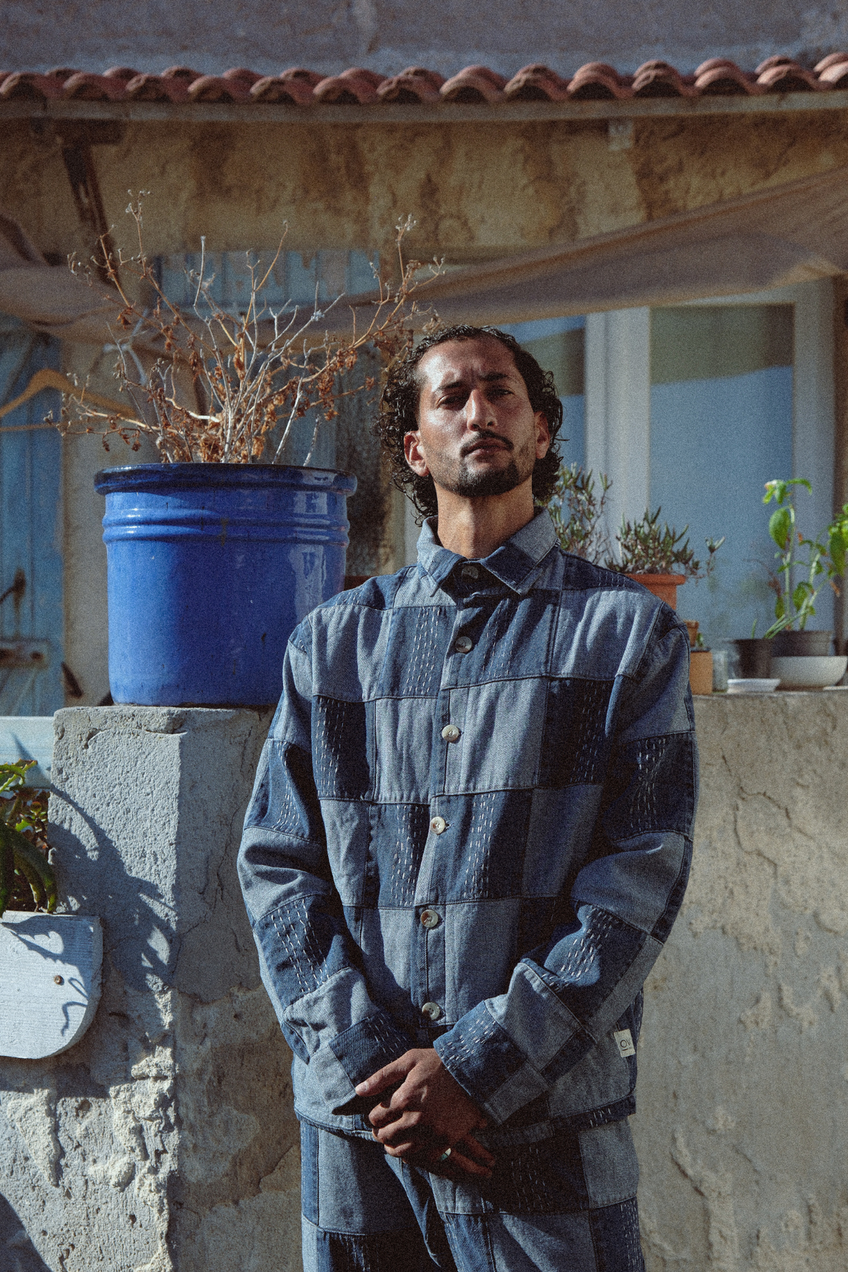 echo denim patchwork jacket