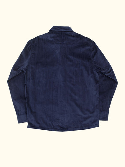 shadow corduroy overshirt in blue