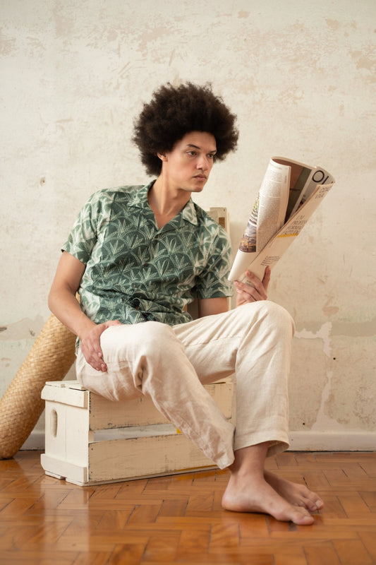 hikari hand-dyed short sleeve shirt