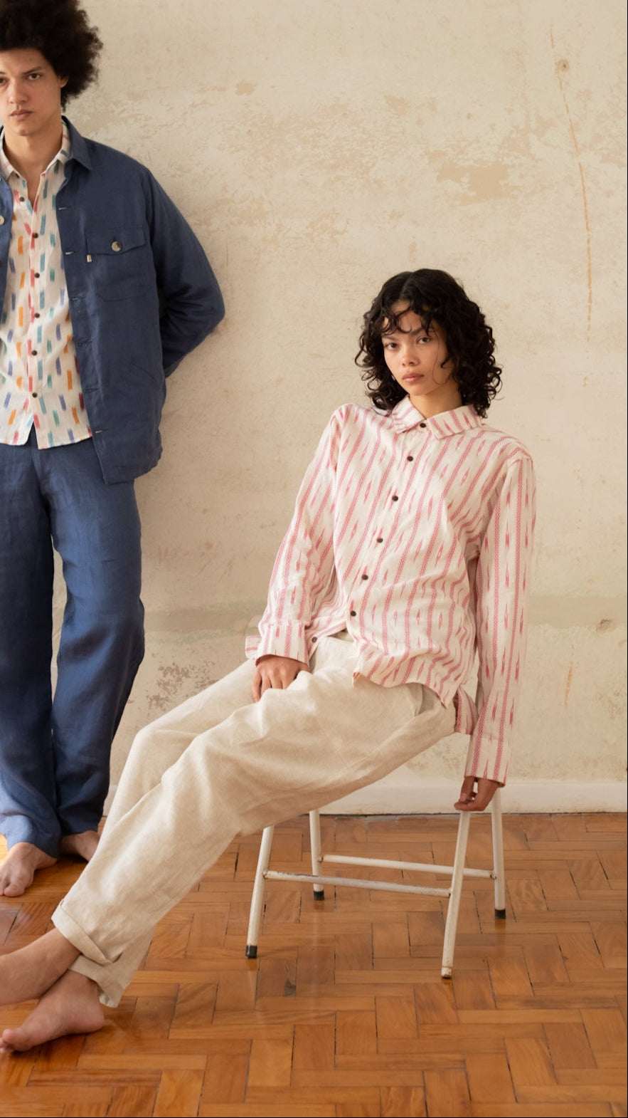 rupasi hand-woven long sleeve shirt