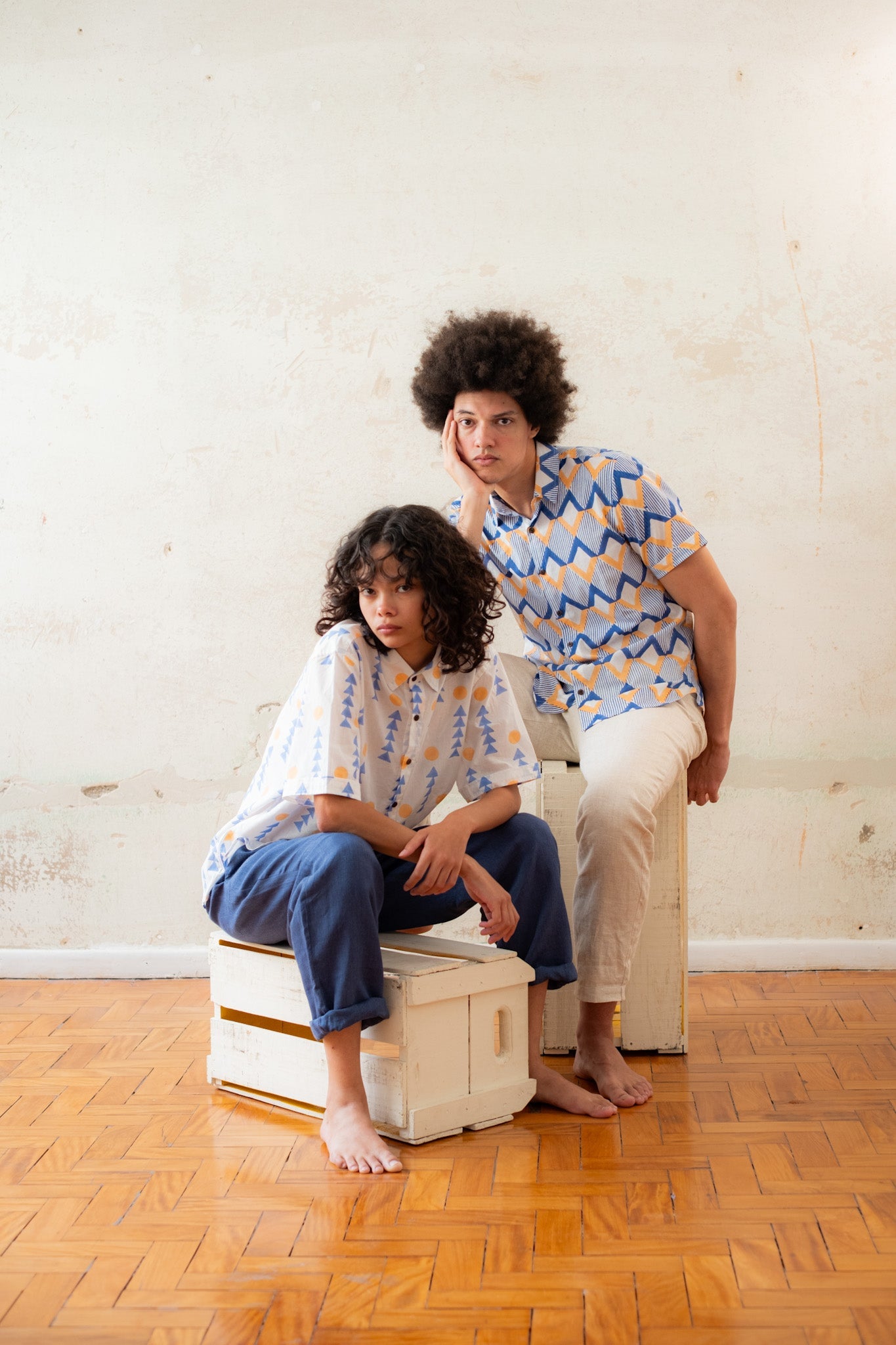 inca hand-printed shirt