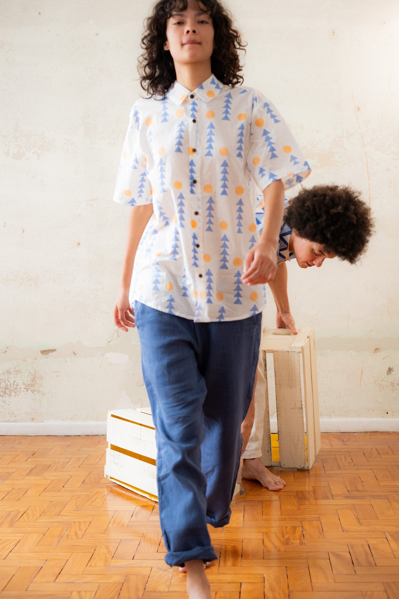 zulu hand-printed shirt