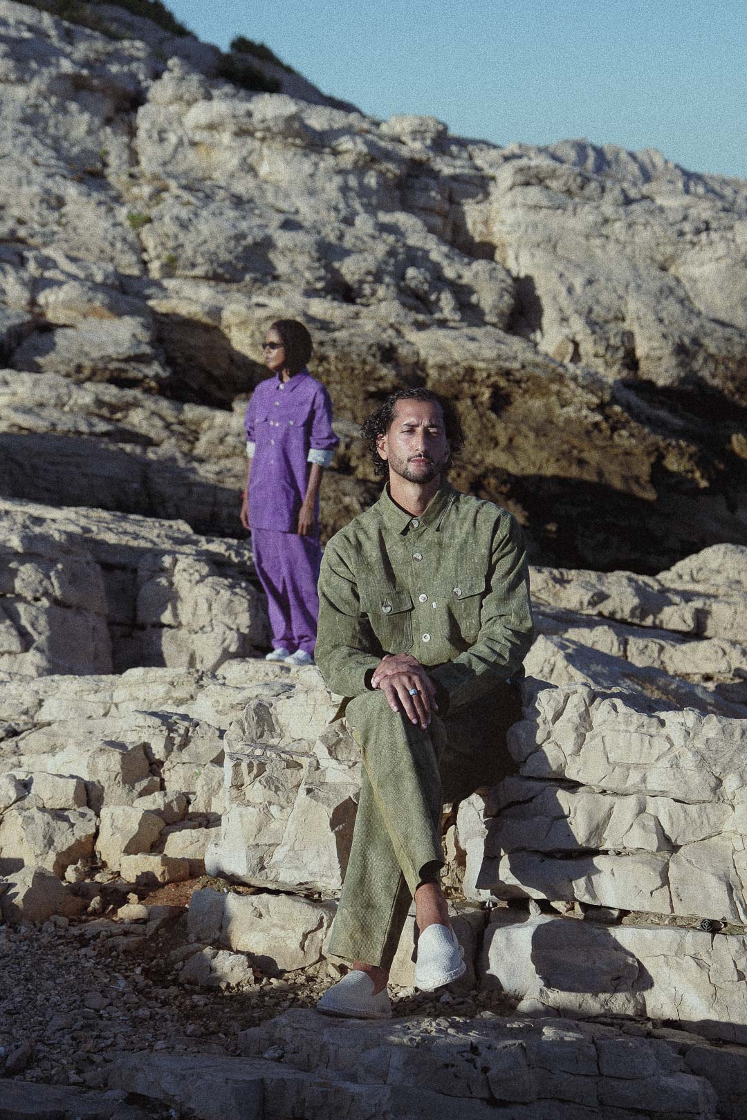 opal hand-dyed corduroy jacket in green