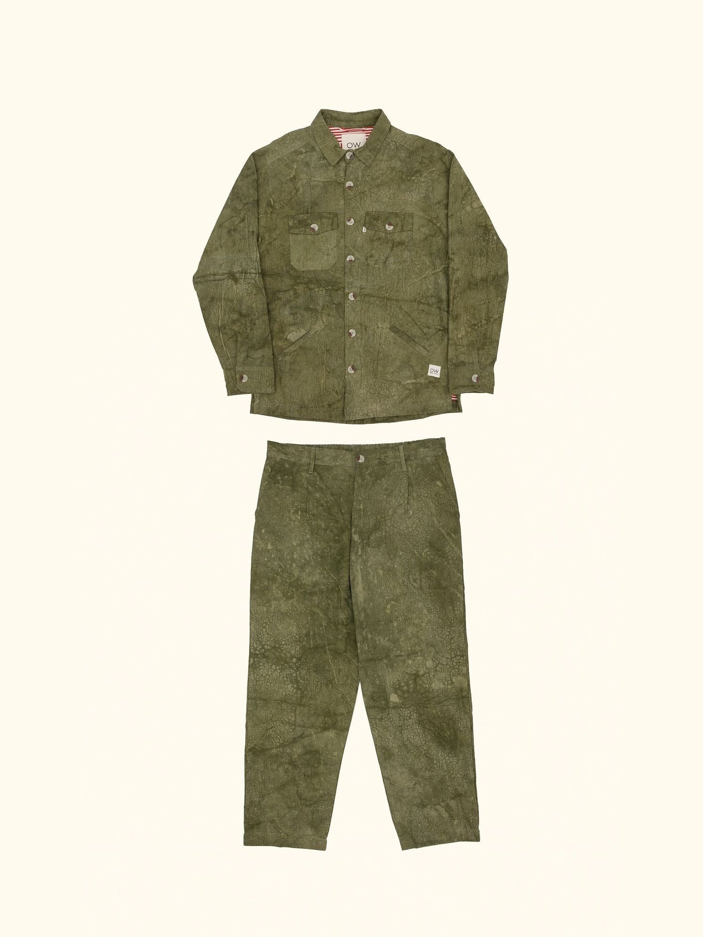 opal hand-dyed corduroy trousers