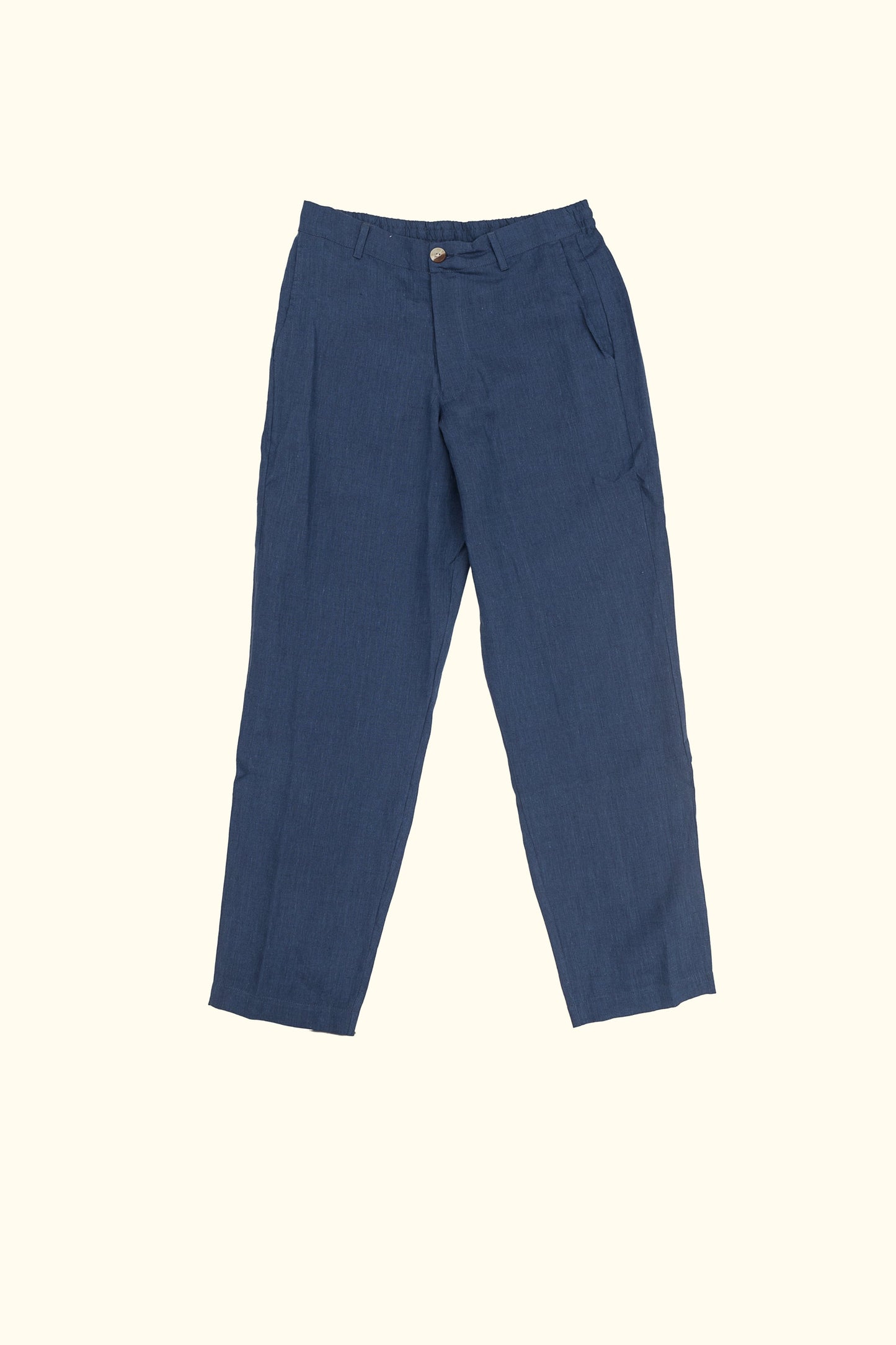arya linen trousers in dark blue